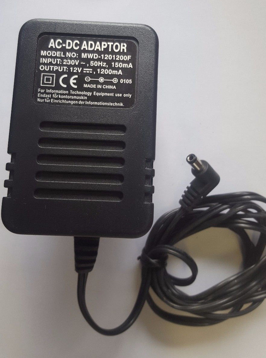 New 12V 1.2A MWD-1201200F Power Supply Ac Adapter